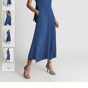 Reiss Livvy Open Back Midi Dress